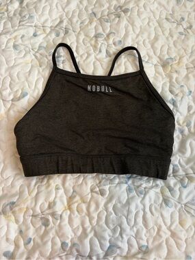 NOBULL Black High-Neck Strappy Sports Bra